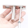 LUCKYBEE 6pcs Bracket Shelf Bracket Floating Concealed Insert Silver 70mm