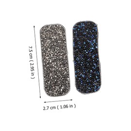 WOONEKY Luxurious Rhinestone Barrettes 5 Pack Hairpin Clips for Ponytails Braids