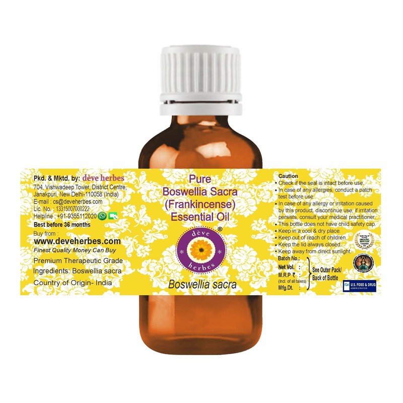 Deve Herbes Pure Boswellia Sacra (Frankincense) Essential Oil (Boswellia Sacra)