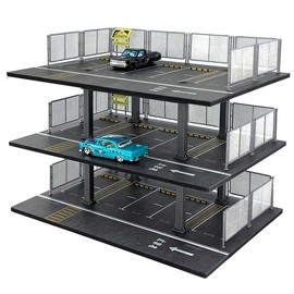 Hot Wheels Display Case - 1/64 Scale Die-cast Model Car Organizer, Hot Diecast Wheels Parking Garage Dioramas:_Mesh Railing