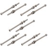 Sourcingmap 10pcs M4x80mm 304 Stainless Steel Knurled Hex Socket Head