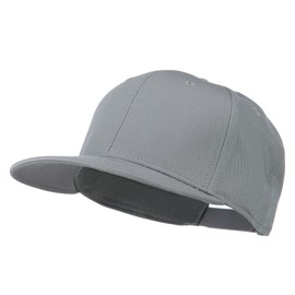 Otto Superior Cotton Twill Flat Bill Snapback Cap - Grey OSFM