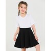 Hvididan Black Skirt for Girls,Size 13-14 Uniform Pleated Skater Skirts
