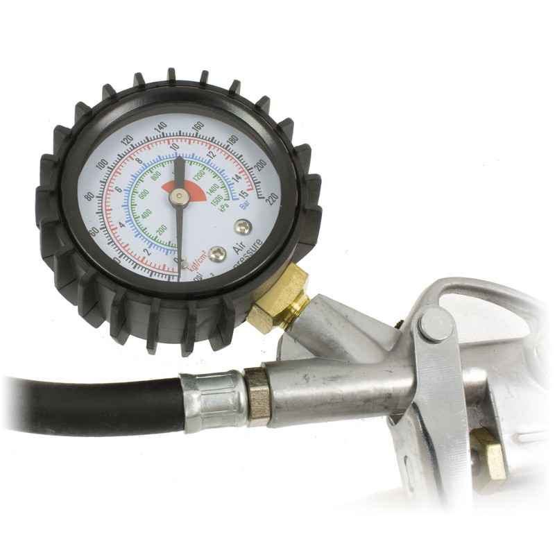 Toolzone Tyre Inflator and Gauge Fleet End