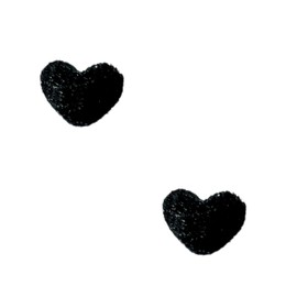Assorted Mini Stud Earrings Tiny Small Stud Earrings for Women Cute Ear Studs Cherry Love Black Heart Earring (Heart)