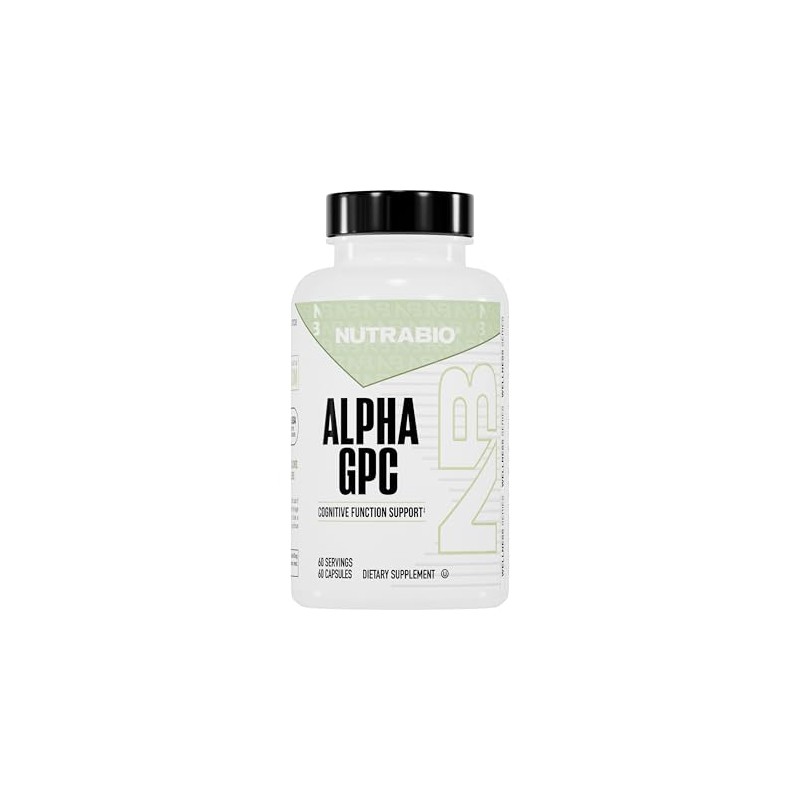 NutraBio Alpha GPC - 60 Caps - 300 mg -