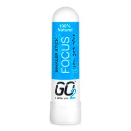 GO2 Inhaler Focus Stick — Essential Oils for Convenient On-The-Go Use — 100% Natural, Synthetic-Free and Cruelty-Free (1ml Tube)