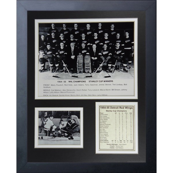 Legends Never Die 1955 Detroit Red Wings Champions Collage Photo Frame, 11" x 14"