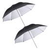 2 x 33" Photo Studio Black Silver Reflective Umbrella For