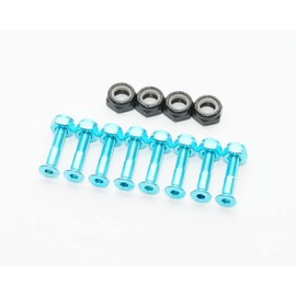 INSTSK8 Axle Nut Set Skateboard Skateboard Hex 1 Inch Screw Set (Blue)