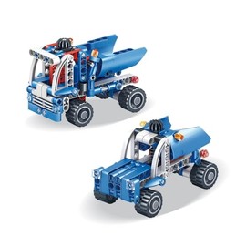 Educational Building Toys STEM Learning Kit 2 In 1 Construction Blocks Preschool Kids - Gift for Boys or Girls Age 6-14 Years Old (KY1010-4) Sand transporter OR Polar off-road racing - 134 Pieces