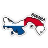 Squiddy Panama Map with Flag - Vinyl Sticker Decal for Phone, Laptop, Water Bottle - 3"