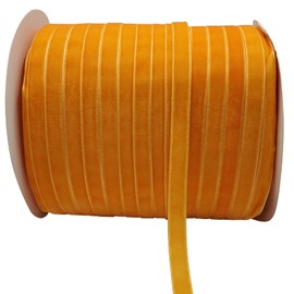 10 Yards Velvet Ribbon Spool (Orange, 3/8")