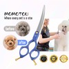 Momotou 6.5'' Small Curved Dog Grooming Scissors Blue Professional Trimming