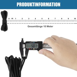 Akicderu Rubber Cord, 5 mm x 20 m Expander Rope, Versatile Rubber Cord, Strong Elastic Rubber Cord, Rubber Band, Tarpaulin Rope, Tension Rope for DIY, Luggage, Camping