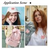 DICOSMETIC 12 Stück 6 Styles Rosa Schleifen Patches Chenille Aufbügelpatches