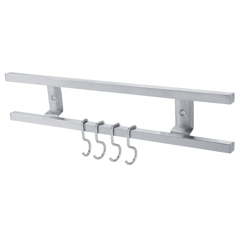Wall Mounted Stainless Steel Magnetic Knife Holder Double Bar Kitchen