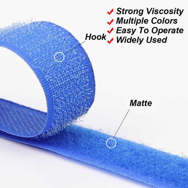 Globellapro 2 Meters Hook and Loop Strip Tape Red 2CM