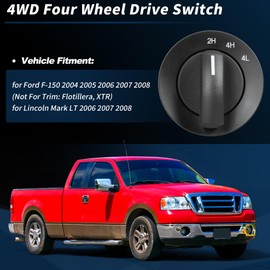 SWITCHRISE 4x4 4WD Switch for Ford F-150 2004-2008 for Lincoln Mark LT 2006-2008 Four Wheel Drive Selector Control Switch Knob Replace 4L3Z-14B166-BA/7L3Z-14B166-BA
