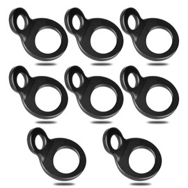Kdtoll Pack of 8 Trailer Accessories, Solid Lashing Eyelets for Trailers, Black Stainless Steel for Light Loads, Stainless Steel Trailer Accessories for Load Securing Trucks, Boats, Cars, Kayak