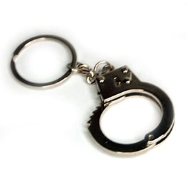 AXLorange Mini Handcuff Keyring – Approx. 4 cm Diameter – Metal, chrome-plated