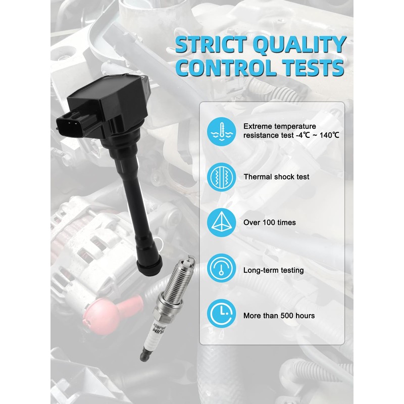 TAUTOY Set of 4 UF708 Ignition Coil Pack & Iridium