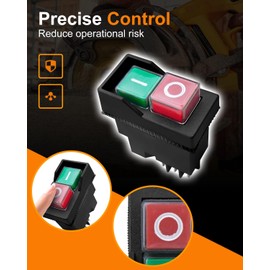 QAGGUM Table Saw Switch Fit for Dewalt DWE7485 DWE7491RS DWE7491RS Table Saw Assembly Accessories, Start/Stop On-Off Magnetic Switch Replace N603746, 115V 120V AC