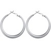 FOCALOOK Simple Hoop Earrings Women's Thin Round Hoop Earrings Stainless
