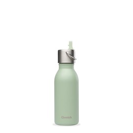 QWETCH - Stainless Steel Children's Water Bottle 350 ml - Kids Green Pipette Lid - Insulated Bottle - Keeps Drinks Cold for 24 Hours & Warm for 12 Hours - Leak-proof & BPA-Free - Perfect for School