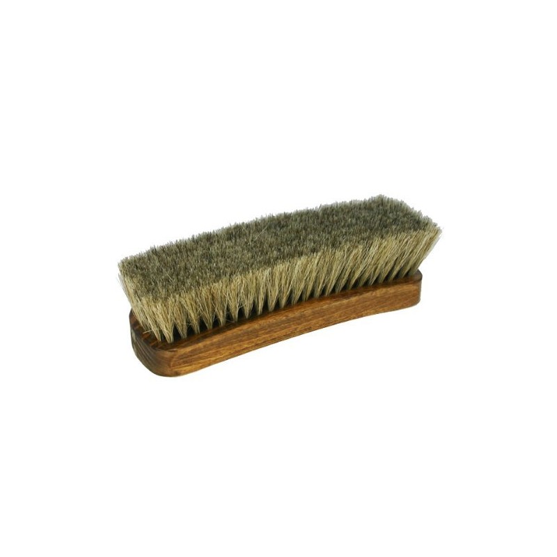 STAR Large Professional Boot/Shoe Shine/Buff Brush - 100% Horsehair 8"