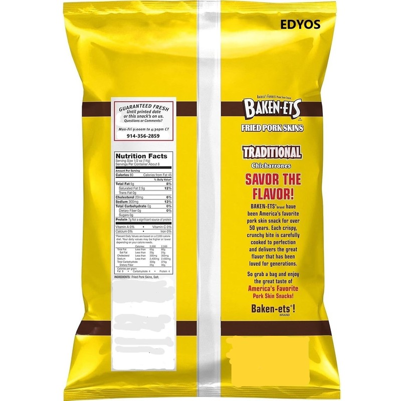 Fried Pork Skins, Traditional, 4 oz. (Pack of 4)
