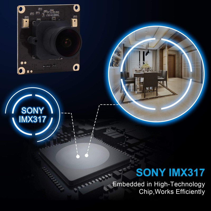 ELP Camera, 4K Usb Webcam, Mini Camera, Wide Angle 170°