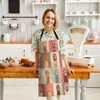 HGOD DESIGNS Cat Kitchen Apron,Funny Cute Cats Paw Flat Icon