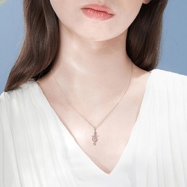 DAYLINLOVE Music Note Cross Gifts 925 Sterling Silver Cross Pendant Necklace Cross Jewelry for Women Girls