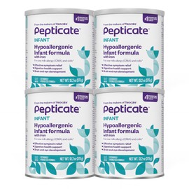 Pepticate Baby Formula, Hypoallergenic Powdered Infant Formula for Cow Milk Allergy, with Omega 3 DHA, ARA, Iron & Prebiotics, 13.2oz (Pack of 4)