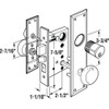 Segal SE 26010 Mortise Lock Set, Brass Right Hand, 2-1/2