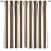 ZhiRain - Cortinas de rayas marrones y blancas verticales a
