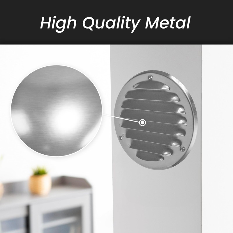 Repa Market 8 Inch (Opening Dimensions) Air Vent Covers/Black Galvanized