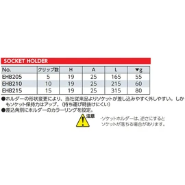 [KTC] 6.3 SQ. Socket Holder [Model: ehb205]