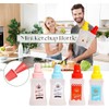 Wentoenapp 2Pcs Mini Ketchup Bottle, Condiment Squeeze Bottles Empty, Plastic
