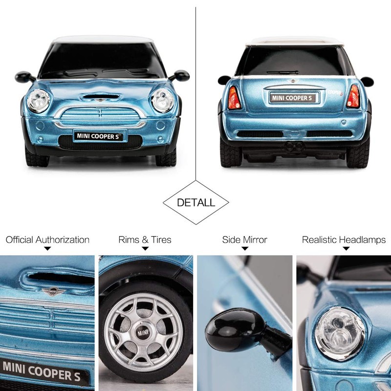 Mini Cooper S Blue 1:24 RC Toy Car, Remote Control