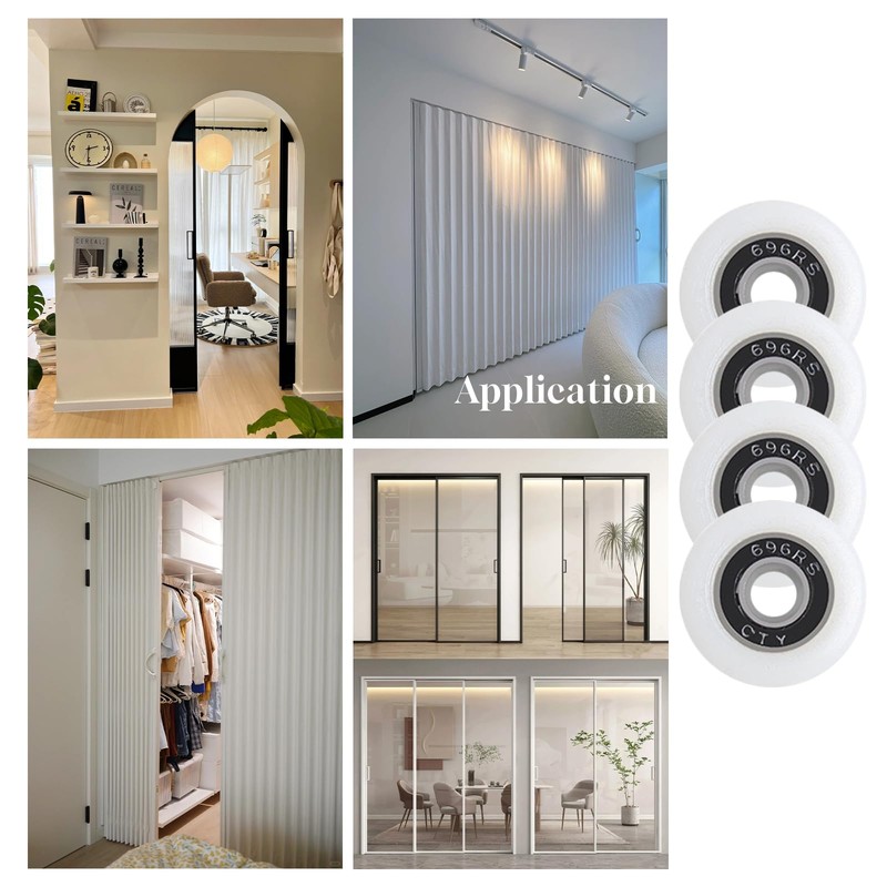 Leliafleury 16 Sets Shower Door Wheels 20mm Shower Door Rollers