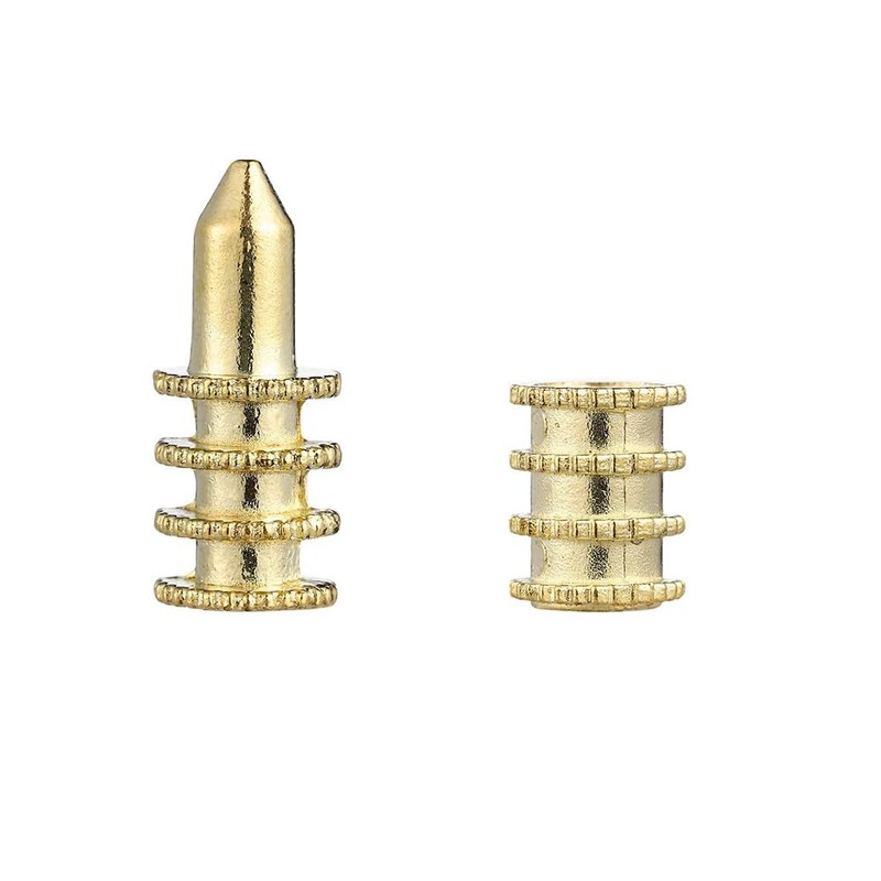 ZYAMY 15pcs Brass Table Leaf Dowel Pin Table Bolt Sleeve