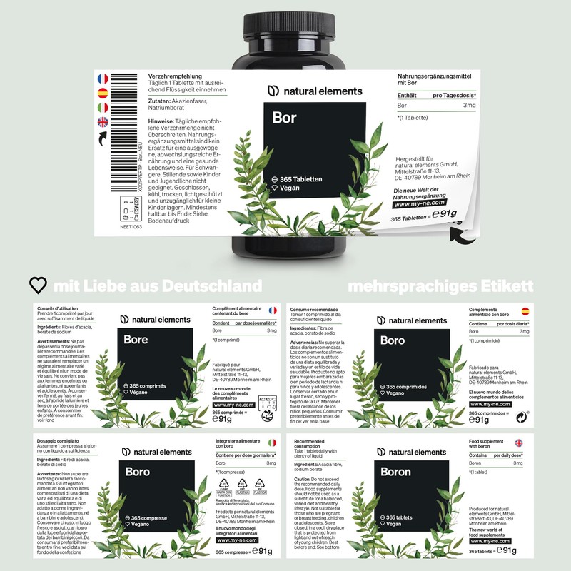 natural elements Pure Boron - High Dose 3 mg Boron