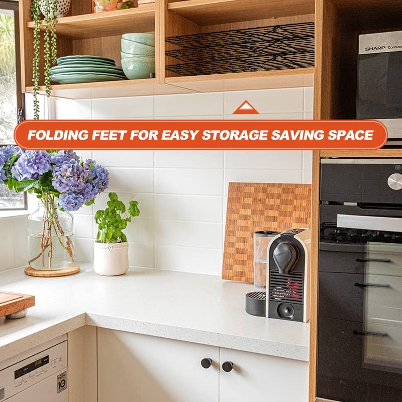 SCDGRW 3-Tier Stackable Cooling Racks, Stainless Steel Wire Rack Baking