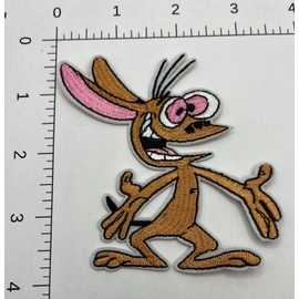 Unbranded Ren and Stimpy Iron-On Embroidered Patch #723