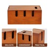 Axincardarm Wooden Cable Management Box Wood Cable Storage Organizer, Desk
