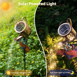 KZBUFCXZ Solar Watering Can Light, Solar Yard Decorations Outdoor,Garden Decor Lights for Yard,IP65 Waterproof Hanging Lantern Lights,Outside Patio Lawn (Warm White)