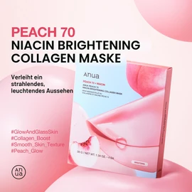 ANUA Heartleaf 70 Beruhigende Kollagen-Maske, Übernacht-Gesichtsmaske für glasartige Haut, Hyaluronsäure, Kollagen, Beruhigende & feuchtigkeitsspendende für empfindliche Haut (Peach Pink)