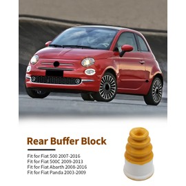 JadeBirch 2Pcs Rear Suspension Bump Stop Fit for Fiat 500 2007-2016 500C 2009-2013 Abarth 2008-2016 Panda 2003-2009 Replace 51811829 50703905